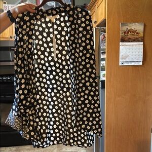 Floral Black and White Skirt